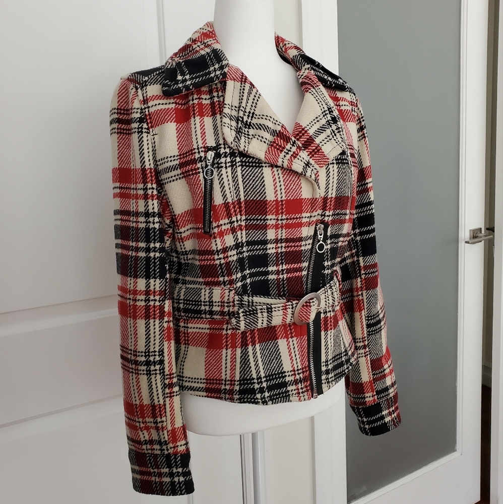 Express Jacket Wool Blend Crop Red. - image 3